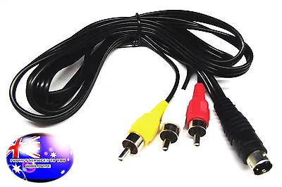 From OZ Quality 1PC 7 Pin S-Video Male To 3 RCA Male Cable Lead Audio Video +F.P • $10.95
