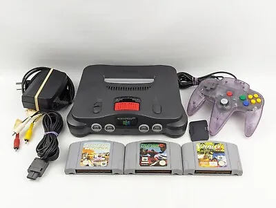 Nintendo 64 N64 Console Bundle Lot + 3 Games + Expansion Pack Atomic Controller  • $324.95