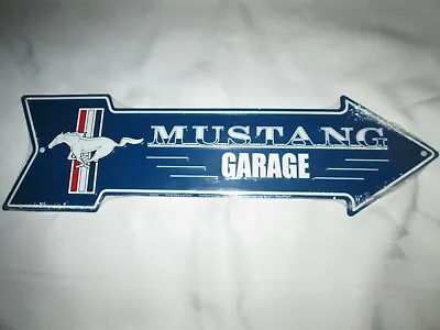 **Unique FORD MUSTANG GARAGE Metal Arrow Sign #04 - NEW** • $14.99