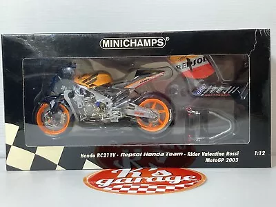 1/12 MINICHAMPS Honda RC211V Repsol MotoGP 2003 Valentino Rossi 122037146 • $109.99