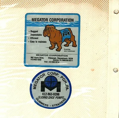  Nice Lot Of 2 Megator Corp Of Pa. Coal Mining Stickers # 35 • $4.99