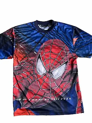 Vintage Y2K Spider-Man Movie Promo T-Shirt Men’s Small/ Youth XL 2002 Comics • $45