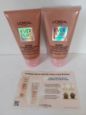 L'OREAL Everpure Bond Strengthening Shampoo & Conditioner  / Trial Size • $10