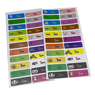 $4.28 • Buy NAME DECAL STICKERS - Kids Personalised Lunch Box Sticker Label Bottle School