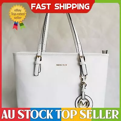 Large Capacity Women's PU Leather Tote Handbag - Black/White/Red/Brown • $9.99