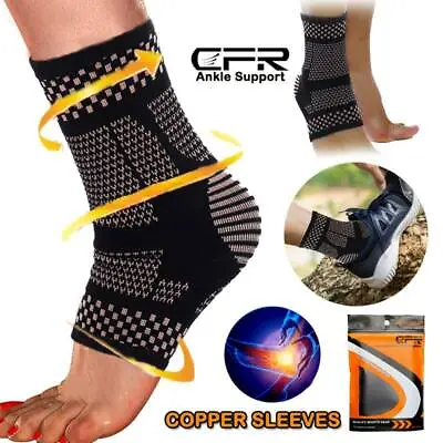 £7.99 • Buy Copper Ankle Support Running Compression Socks Achilles Tendon Brace Sprain Pain