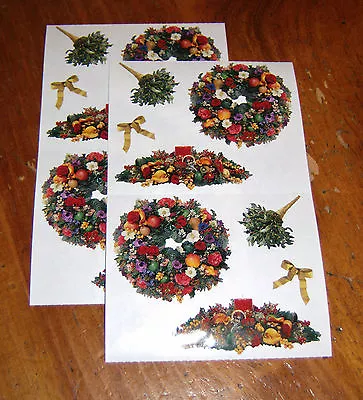 Mrs. Grossman Retired Lot Of Two Sticker Sheet ~ Floral Christmas Holiday Decor • $2.49