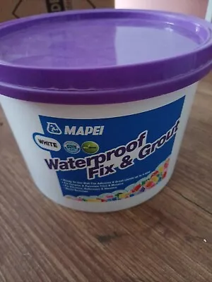 Mapei Waterproof Fix And Grout - 3.75kg Tub - White  • £1.50