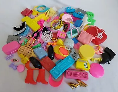 Vintage Barbie Doll Accessories Lot Of 60+-Shoes-Handbags-Sports-Radio-Hair Care • $20