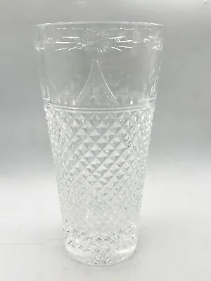 £54.99 • Buy Antique / Vintage Lead Crystal Glass Flower Vase Stunning Design / Pattern