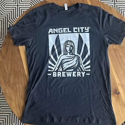 Angel City Brewery Craft Beer Los Angeles CA  T-Shirt Men's Black  Size L • $12.99