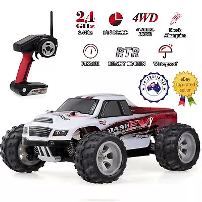 WLtoys A979-B 1/18 2.4G 4WD RC Racing Car 70KM/H High Speed Off Road Buggy Z9J0 • $115