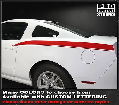 Ford Mustang 2005-2014 Rear Quarter Side Stripes Decals (Choose Color) • $29.40