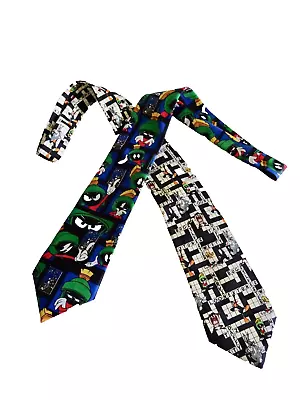 MARVIN THE MARTIAN & BUGS DAFFY TAZ NECKTIES  LOONY TUNES ANIMATION ART Neocurio • $9