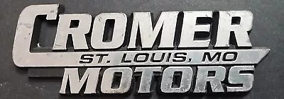 Cromer Motors-St.LouisMo.--Plastic  Dealer Emblem Car  Vintage SM6468 • $19.24