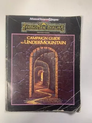 2nd Ed 1991 Dungeons & Dragons Forgotten Realms Campaign Guide To Undermountain • $22.99