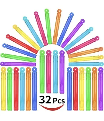 32-Piece 8 Colors Mini Bubble Wands Assortment Party Favors Toys For Kids Child • $15.93