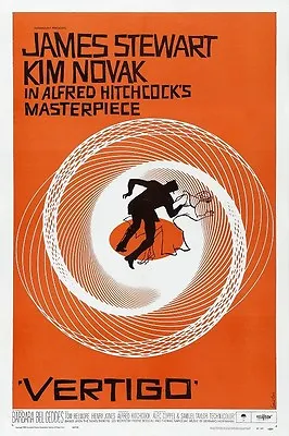Vertigo Movie Poster (a)  : 11 X 17 Inches Alfred Hitchcock James Stewart • $13.96