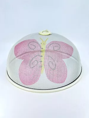 2 Large Round Mesh Food Cover Picnic Party Fly Mosquito Domes - Butterfly Design • $12