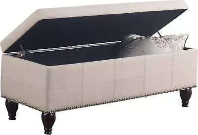 Rosevera Elmo Upholstered Ottoman Storage Bedroom Bench Small Beige  • $172.32