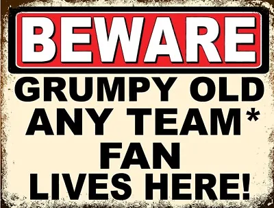 Personalised Grumpy CUSTOM Dad Grandad Shed Sport Plaque Metal Sign - LARGE A4 • £6.99
