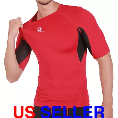 ARMEDES Mens Short Sleeve T-Shirt Cool Dry Compression Baselayer AR 132 • $15.99