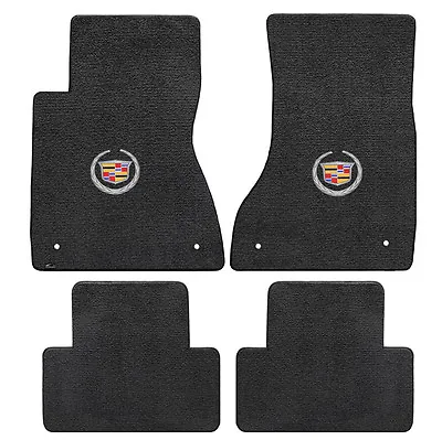 2003-07 Cadillac CTS CTS-V 4pc Ebony Black Floor Mats Set - Wreath & Crest Logo • $180.99