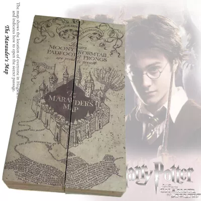 Harry Potter Marauder's Map Parchment Hogwarts School  Witchcraft Collectibles • £1.99