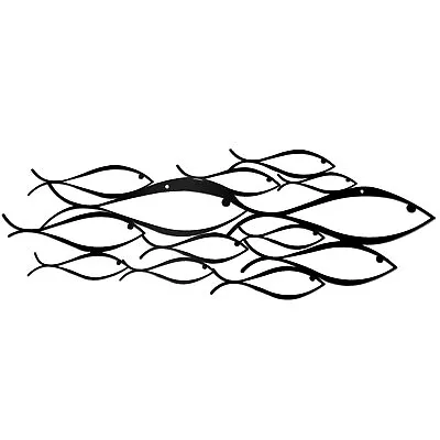 Nautical Metal Wall Art School Of Fish Wall Art Modern Metal Art Work Decorat... • $20.37