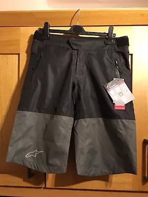 Alpinestars Tahoe WP Shorts MTB Black Grey XS Mountain Bike Winter 28” • £21.99