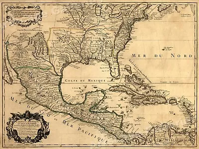 North America 1703 Historic Spanish Territory Vintage Style Map - 18x24 • $12.95