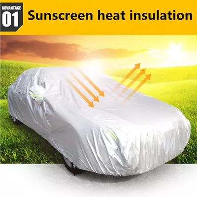 Heavy Duty Waterproof Full Car Cover All Weather Protection Outdoor Dustproof 3L • $55.02