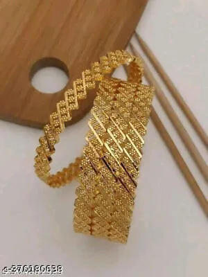 IndiaN Bollywood 22k Gold Plated Fashion Jewelry Bangles Bracelet Jewelry Set • £14.58