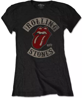 The Rolling Stones Tongue Patch 1978 Womens Fitted T-Shirt NEW OFFICIAL • $41.13