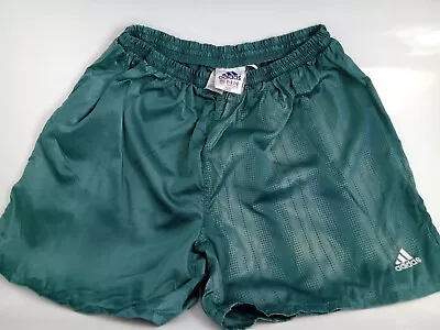 Adidas 90s Vintage Shiny Silky Glanz Runningsprinter Nylon Shortsretrosize:xl • £25