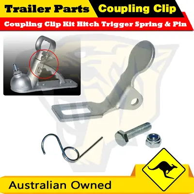 $11.99 • Buy Superior Trailer Coupling Clip Kit Hitch Trigger Spring & Pin 