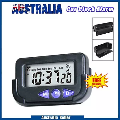 Digital LCD Interior Car Clock Alarm Clock Display Battery Date & Week Display • $10.44