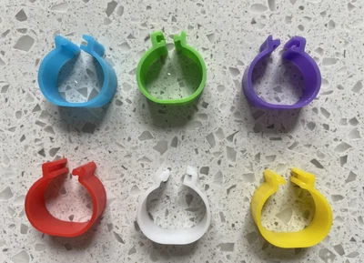 £4 • Buy 24 X Clip-on Hen Chicken Leg Rings For Poultry / Ducks 20mm 19mm Large