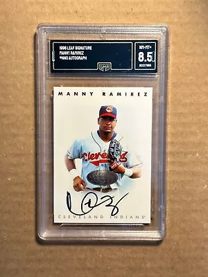 1996 Leaf Signature Manny Ramirez #NMO Auto (Silver Signature) GMA 8.5 NM-MT+ • $130