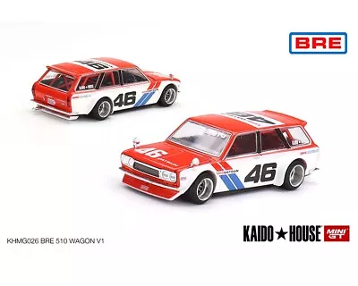 Kaido House X Mini GT Datsun Kaido 510 Wagon BRE Version 1 KHMG026 1/64 NEW Red • $29.95