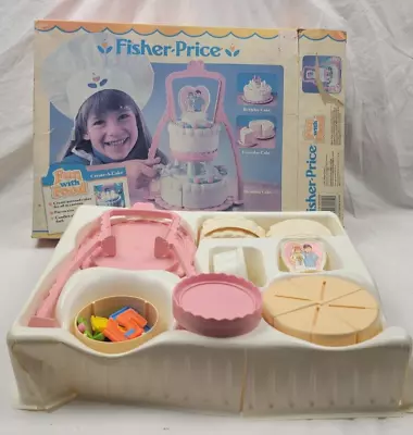 Vintage 1987 Fisher Price Fun With Food Create-A-Cake Wedding Birthday - In Box • $34.99