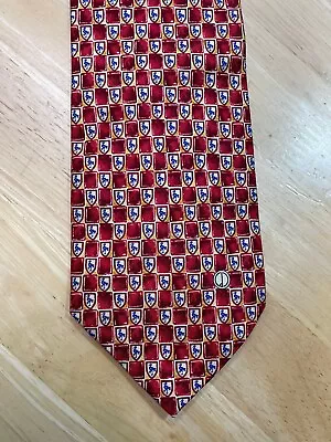 DUNHILL Made In Italy Men's 100% Silk Neck TIE Red • $22.49