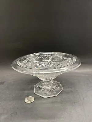 Mayonnaise Condiment Jelly Compote Bowl Mckee Glass Rock Crystal EAPG Nice • $29