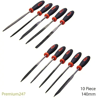 10 Piece Mini Needle File Set Precision Micro Files Craft Metal Work Tools Grip • £4.59