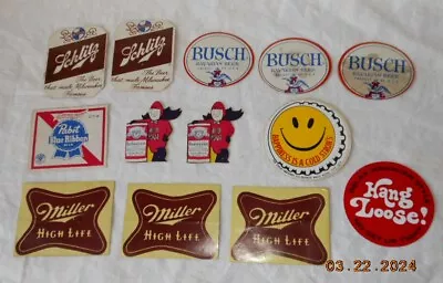 Vintage 1970's Beer Stickers 12 Pieces • $25