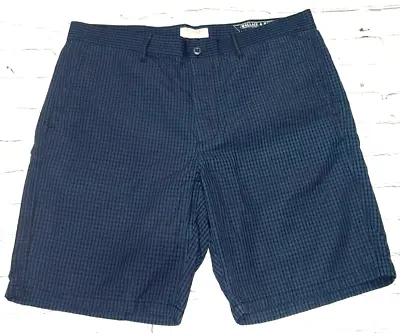 J. Crew Wallace & Barnes Shorts Mens 34 Blue Check Button Fly 34x8.5 • $14.99