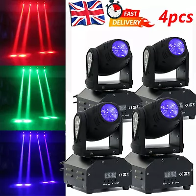 £99.99 • Buy 4PCS RGBW Mini Stage Lighting Beam LED Moving Head DMX Spotlight Disco DJ Light