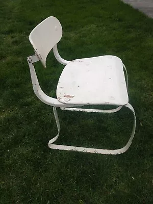 Vtg Ironrite Health Chair Herman Sperlich Industrial Machine Age MCM Wood/Steel • $110