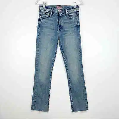 Mother Jeans Womens 26 Rascal Ankle Fray Bonfire Lighting Jeans Straight Leg  • $74.95