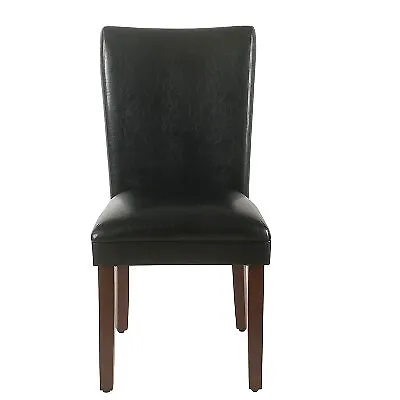 Set Of 2 Parsons Dining Chairs Black Faux Leather - HomePop • $107.99